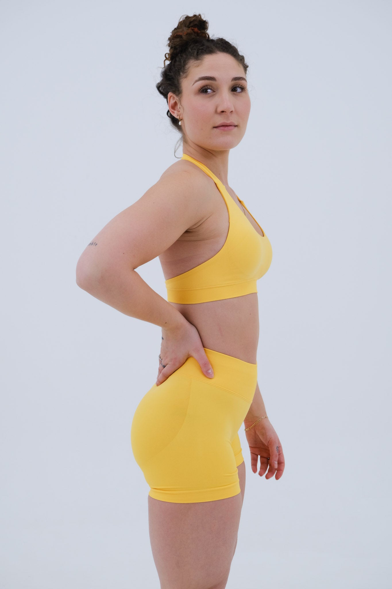 Soutien-gorge de sport dos nu | Jaune