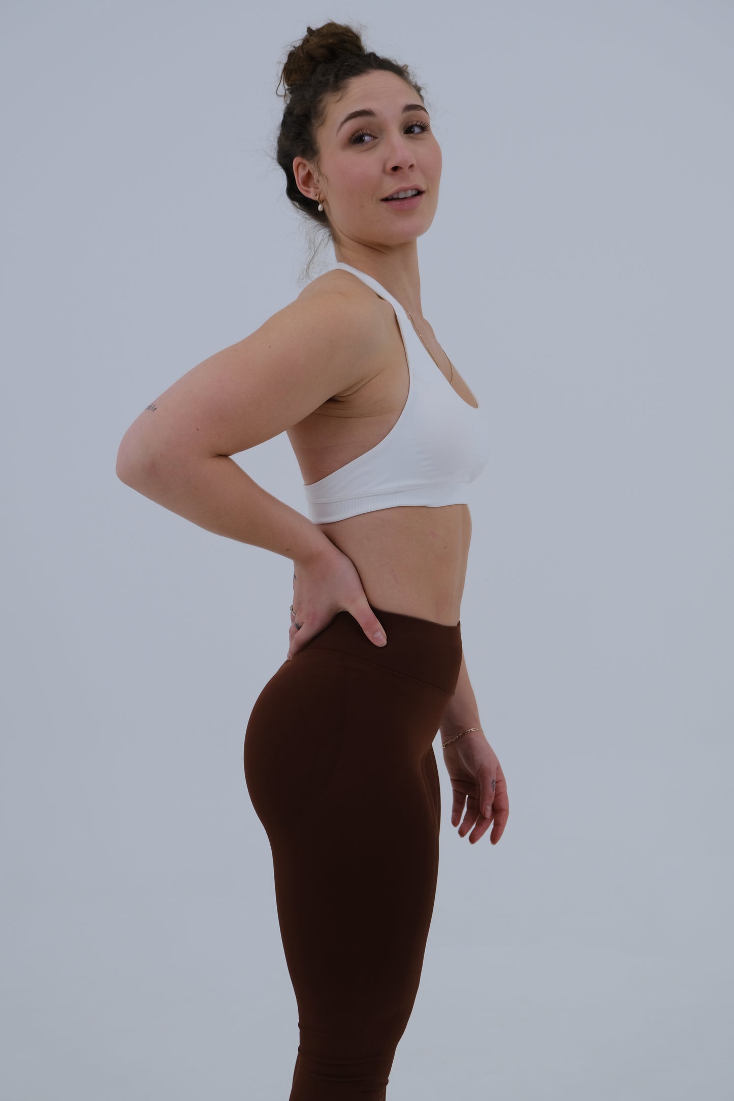 Soutien-gorge de sport dos nu | Blanc