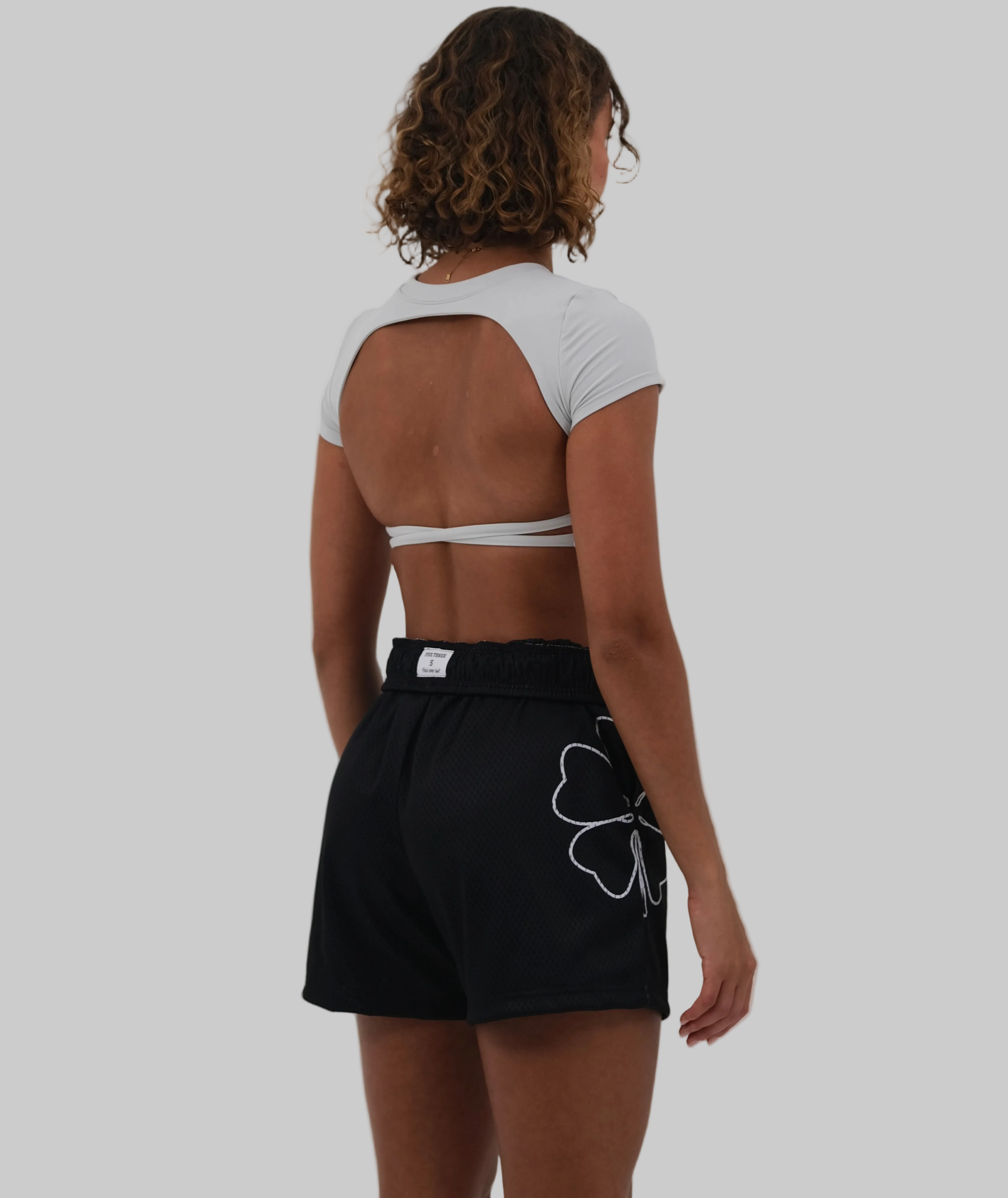 halterneck Sports Bra | White