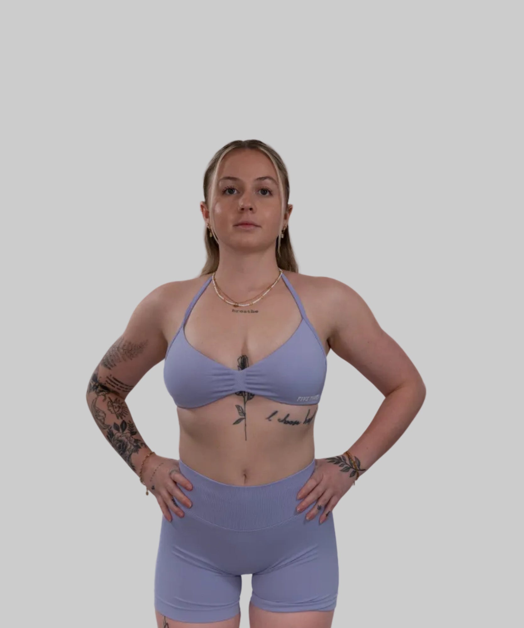Brassière de sport silhouette | Mauve Pastel