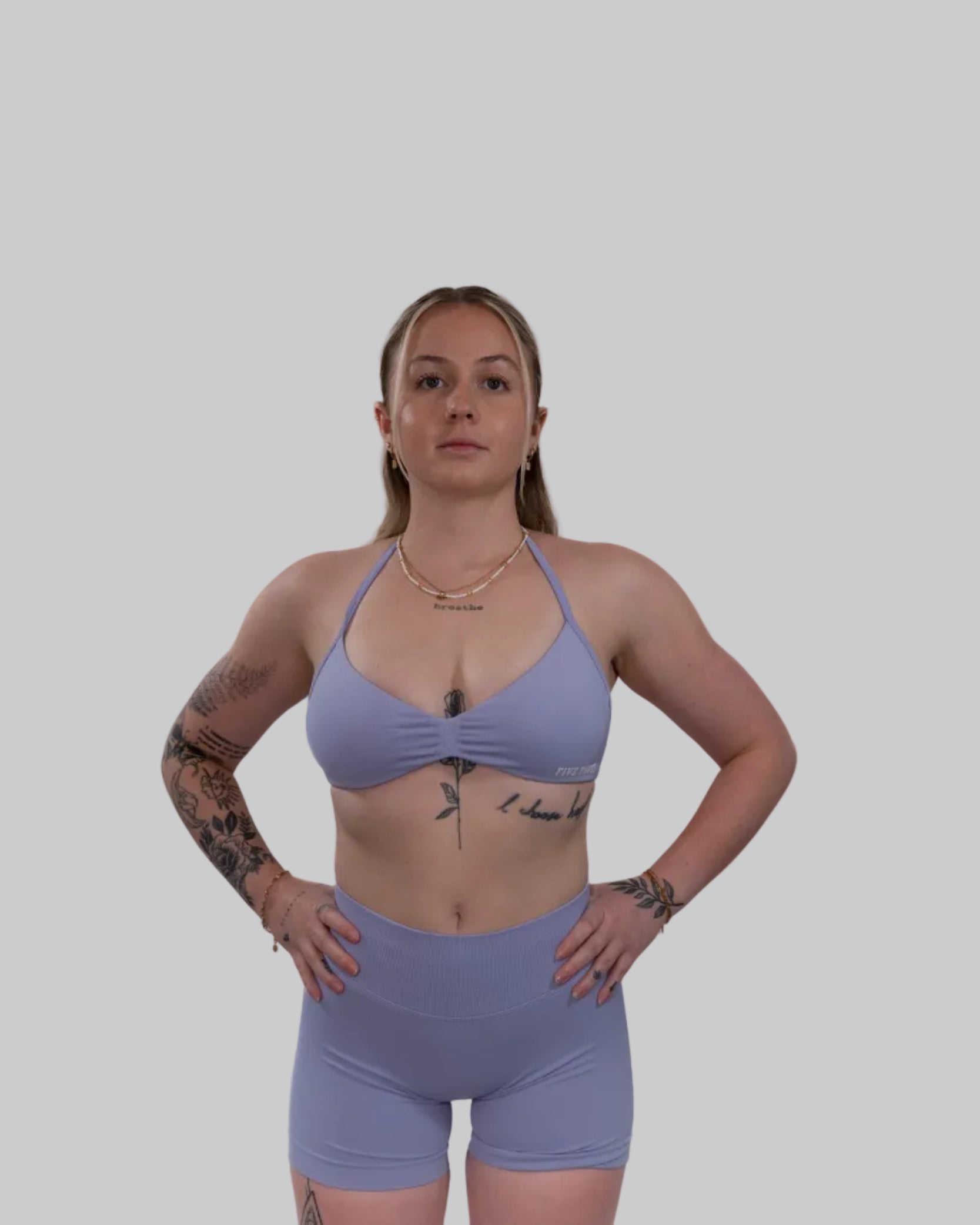 Brassière de sport silhouette | Mauve Pastel