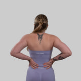 Top long avec support  | Mauve Pastel