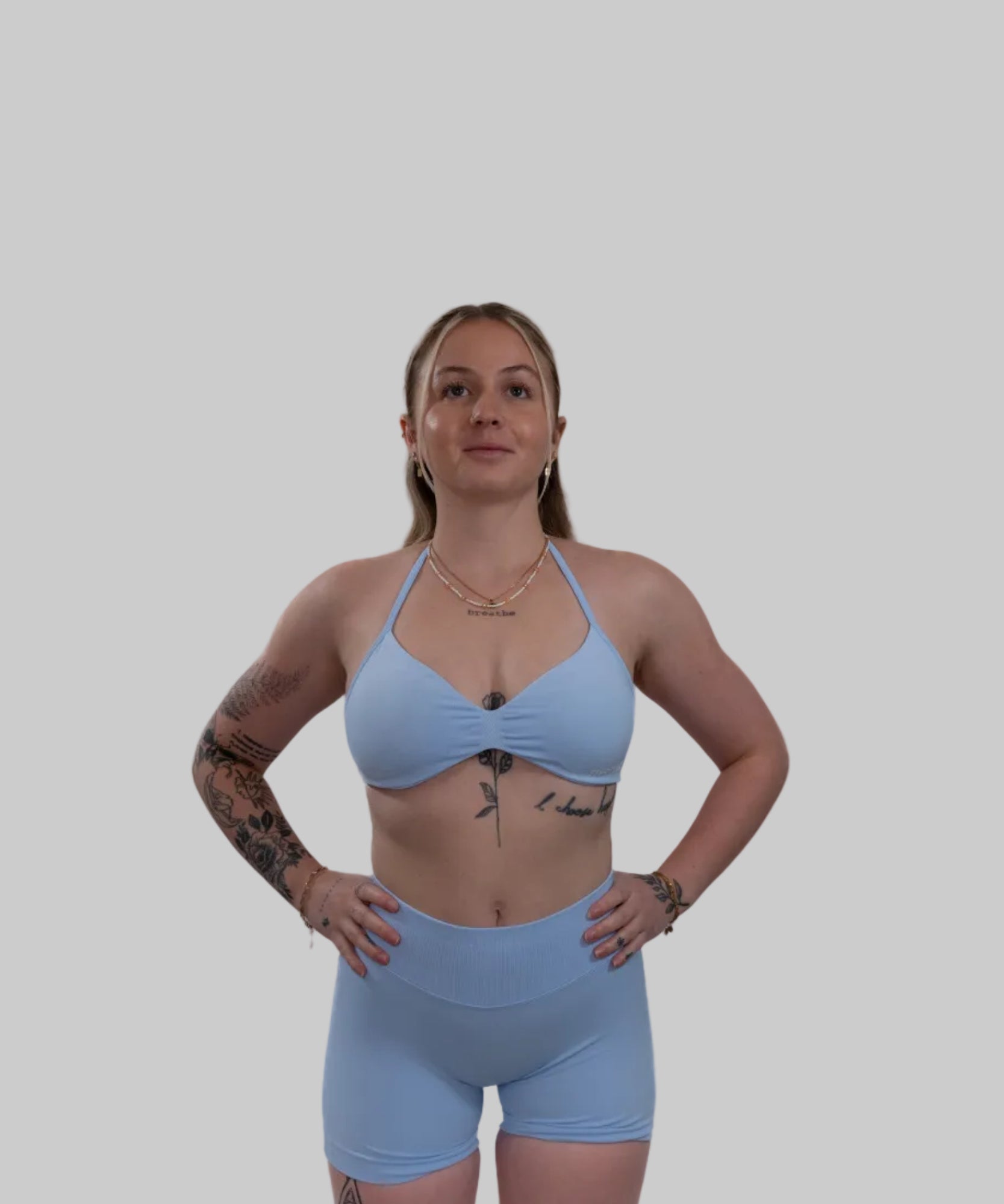 Brassière de sport silhouette | Bleu Ciel