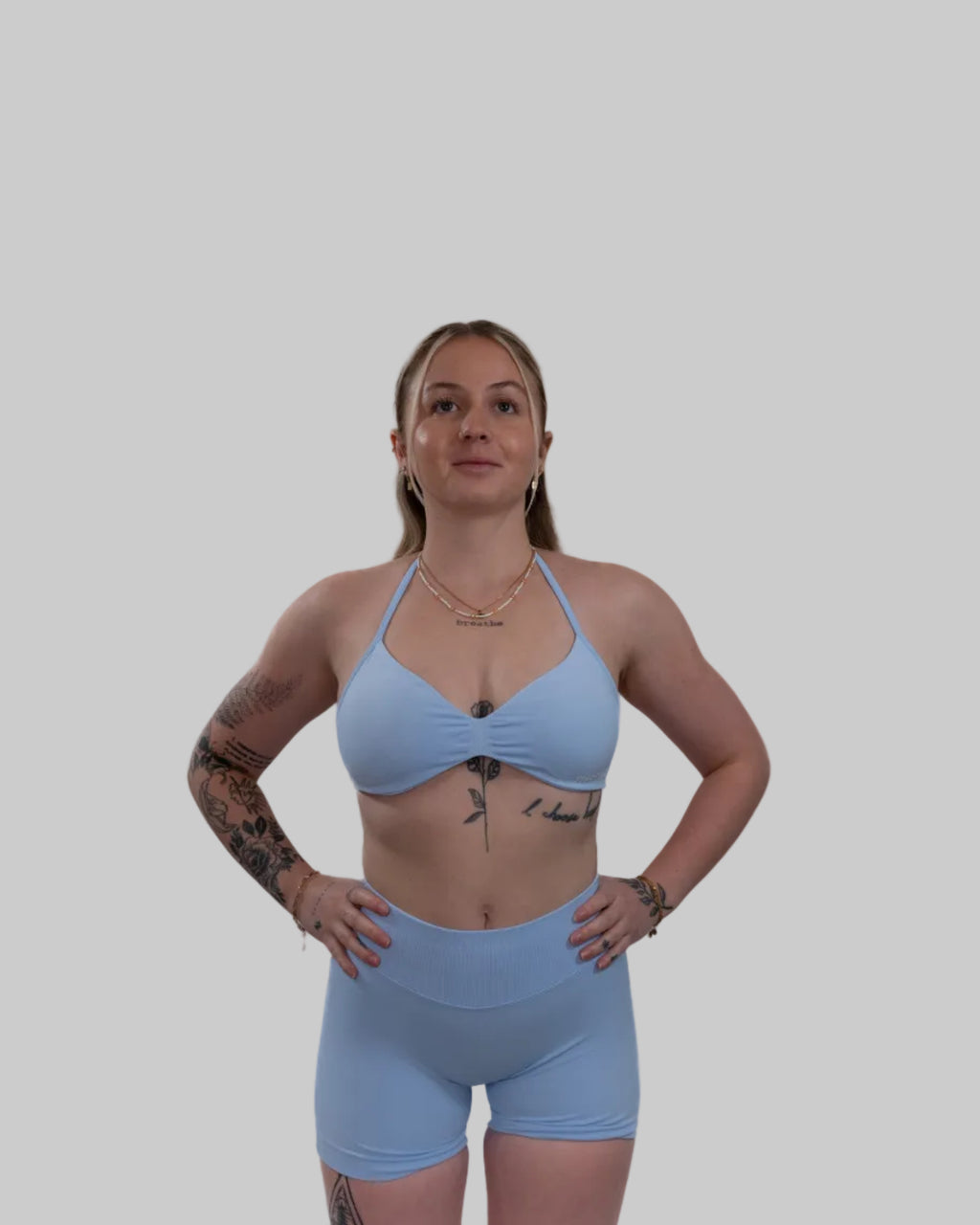 Brassière de sport silhouette | Bleu Ciel