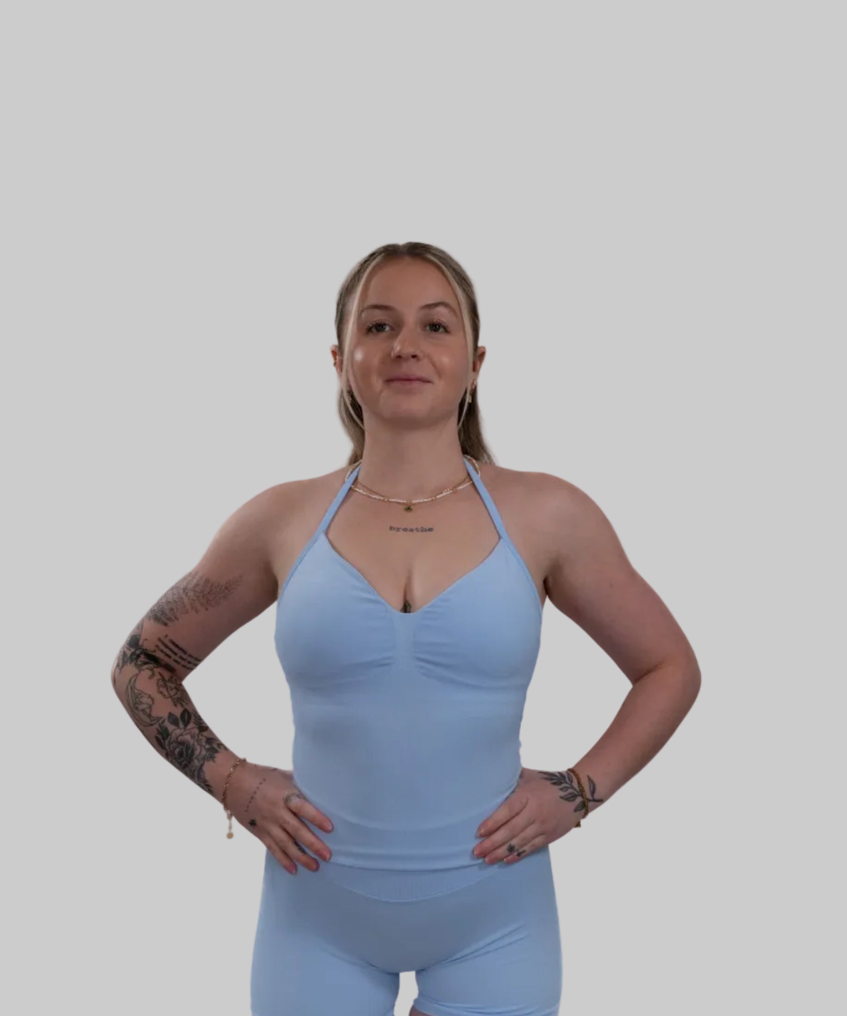 Top long avec support  | Bleu Ciel