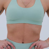 Soutien-gorge de sport dos nu | Vert Pastel