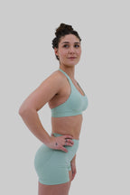 halterneck Sports Bra | White