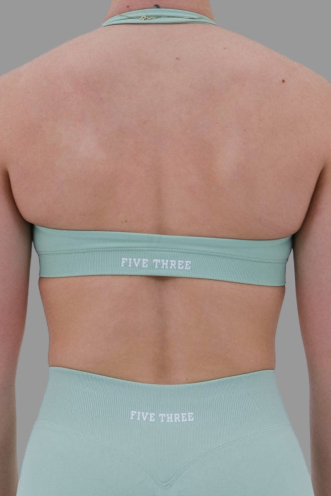 halterneck Sports Bra | White