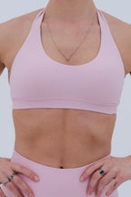 halterneck Sports Bra | White