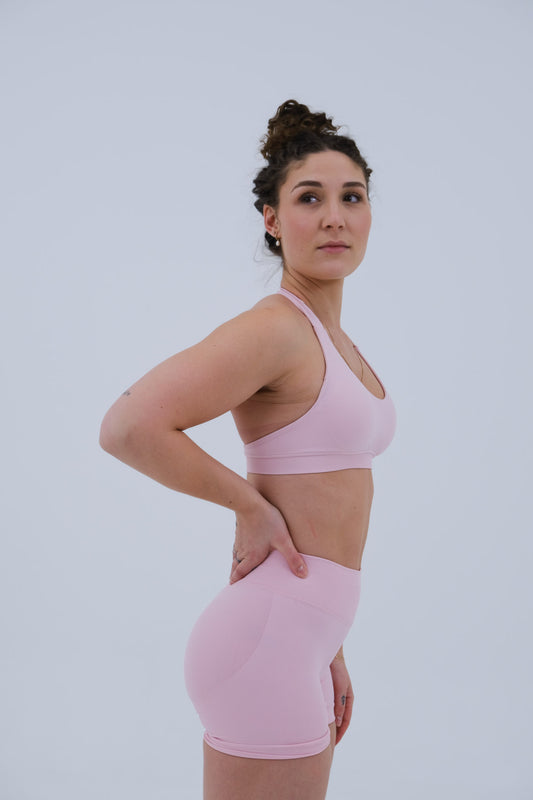 Soutien-gorge de sport dos nu | Rose