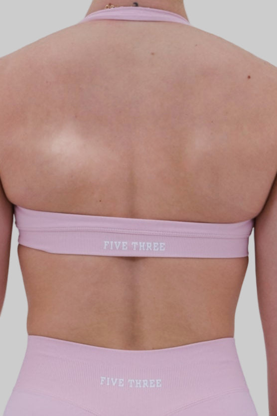 halterneck Sports Bra | White