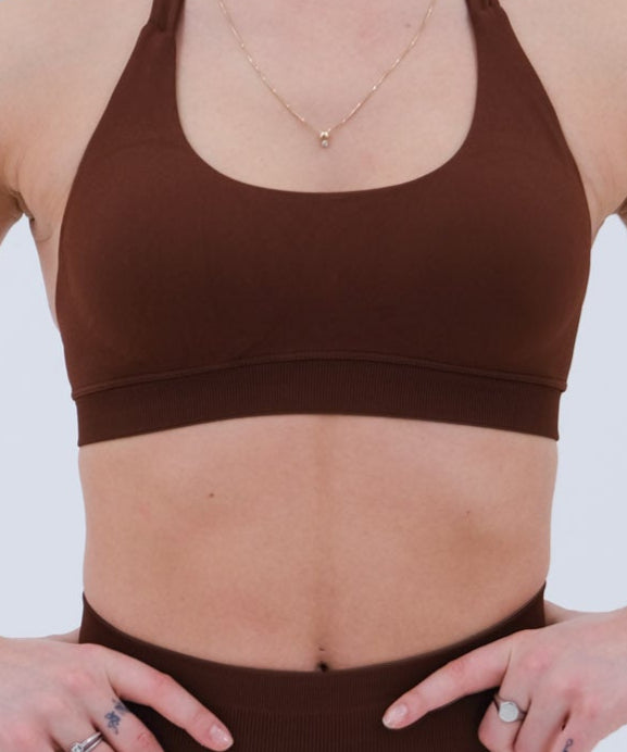 Soutien-gorge de sport dos nu | Café