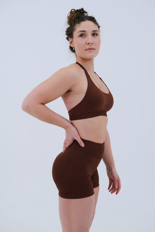 Soutien-gorge de sport dos nu | Café