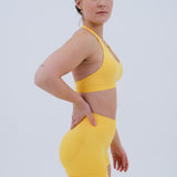 Soutien-gorge de sport dos nu | Jaune