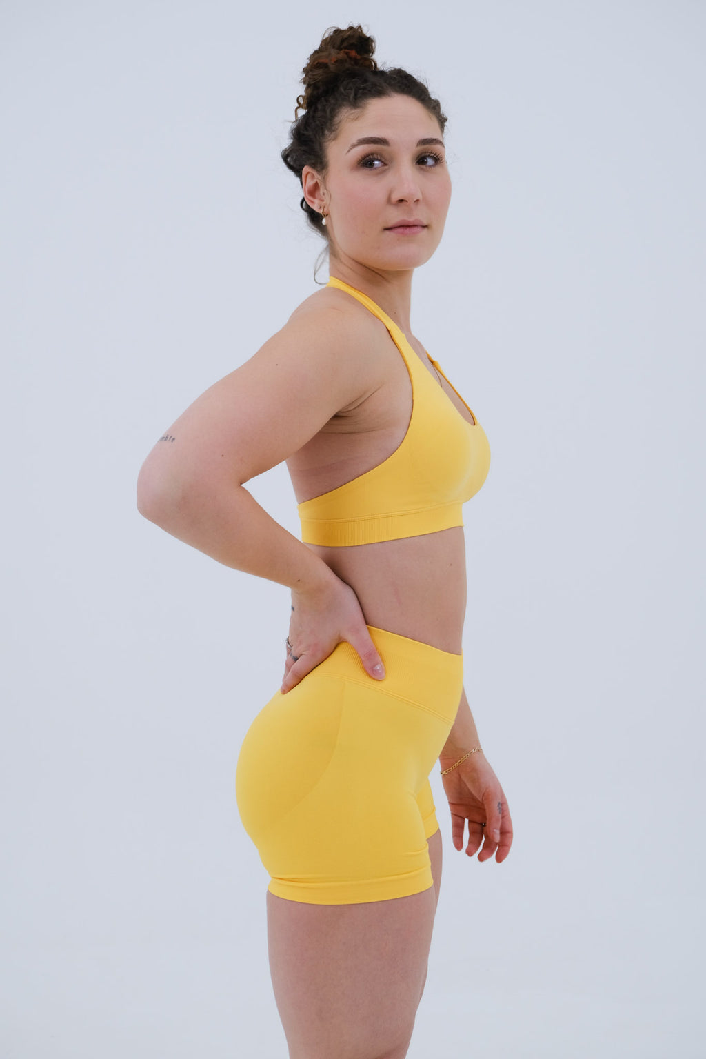 halterneck Sports Bra | White