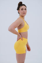 halterneck Sports Bra | White