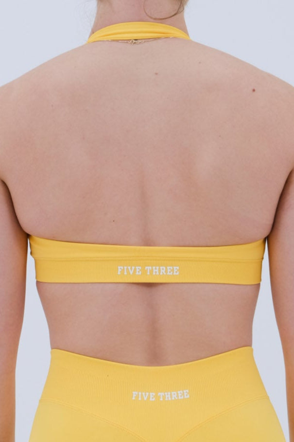 halterneck Sports Bra | White