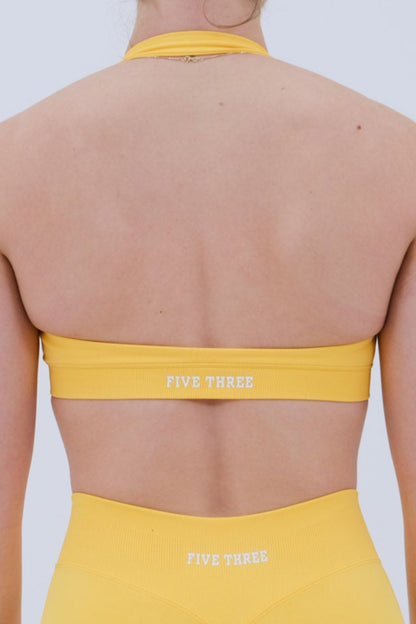 Soutien-gorge de sport dos nu | Jaune