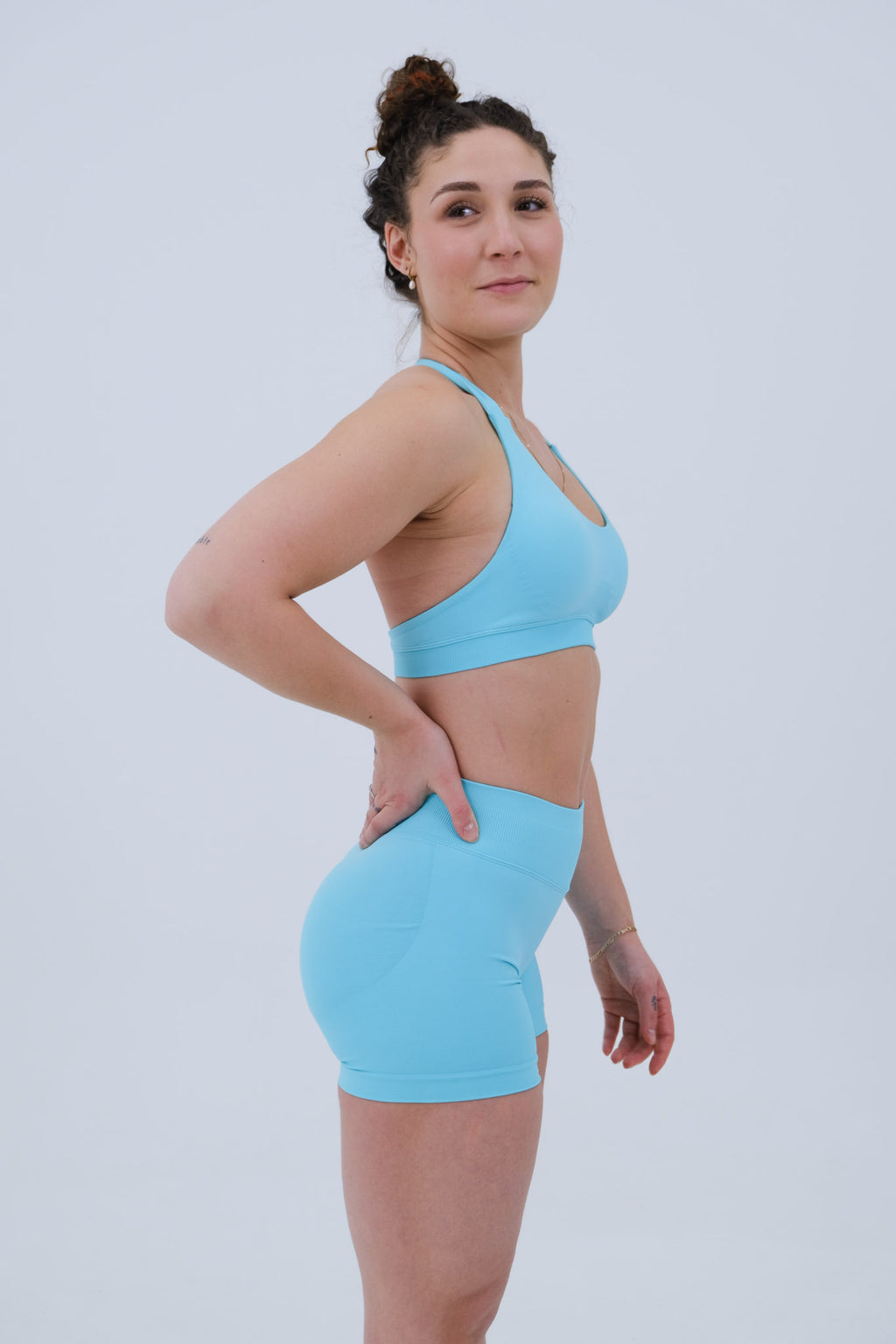 halterneck Sports Bra | White
