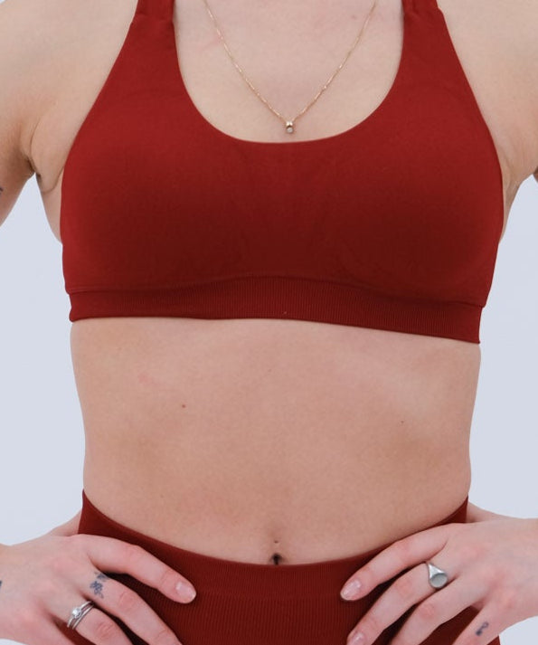 Soutien-gorge de sport dos nu | Rouge