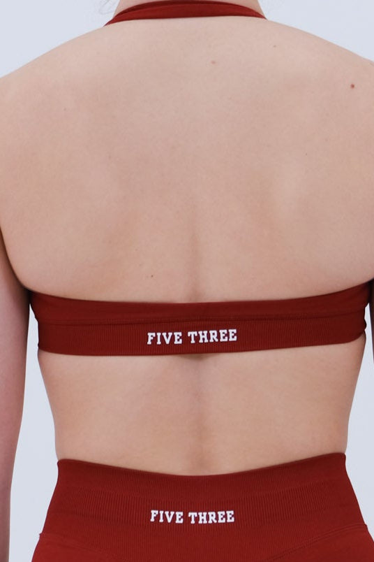 halterneck Sports Bra | White
