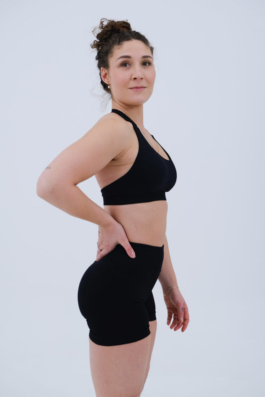 Soutien-gorge de sport dos nu | Noir