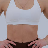 Soutien-gorge de sport dos nu | Blanc