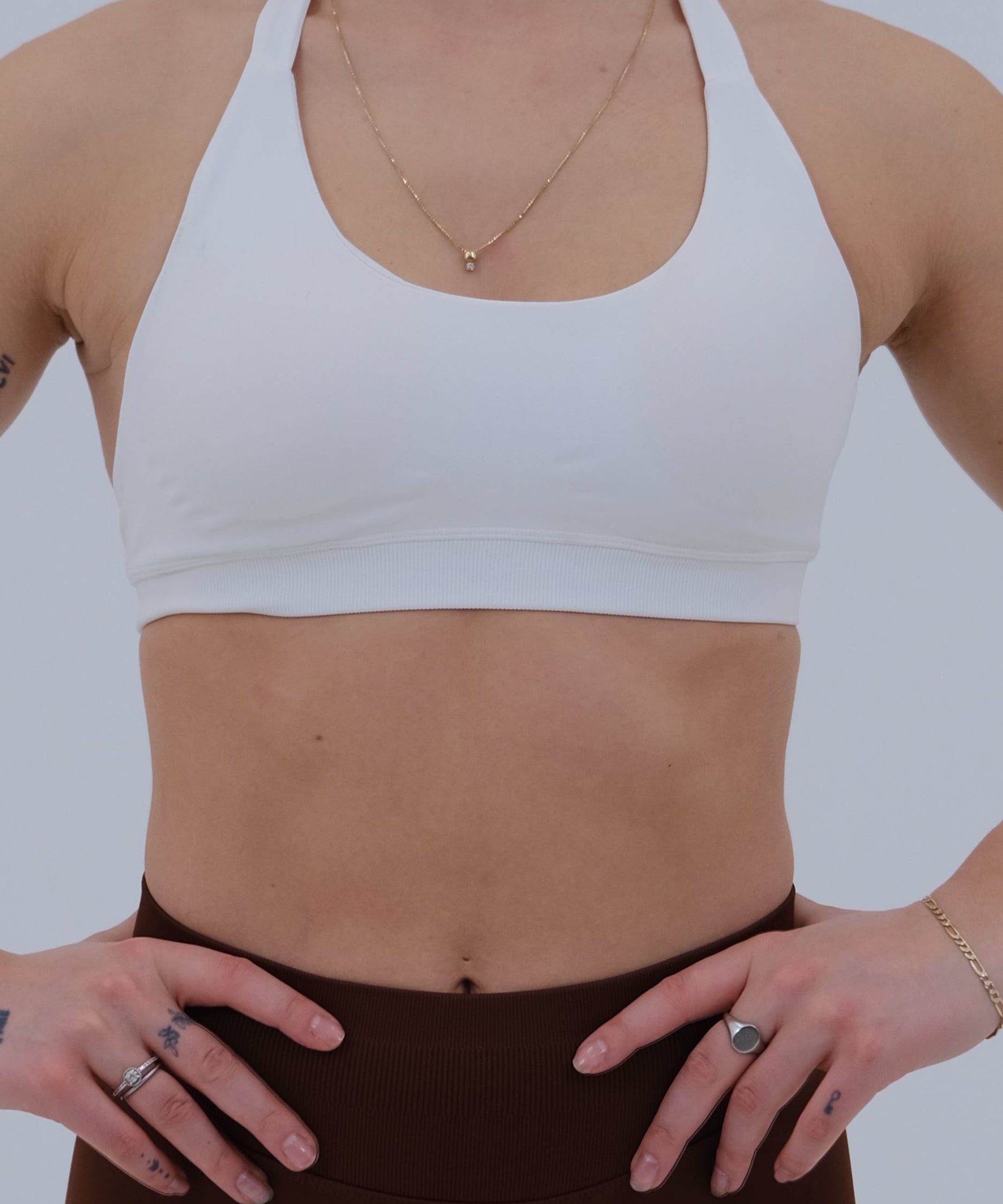 Soutien-gorge de sport dos nu | Blanc