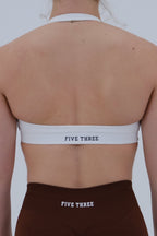 halterneck Sports Bra | White