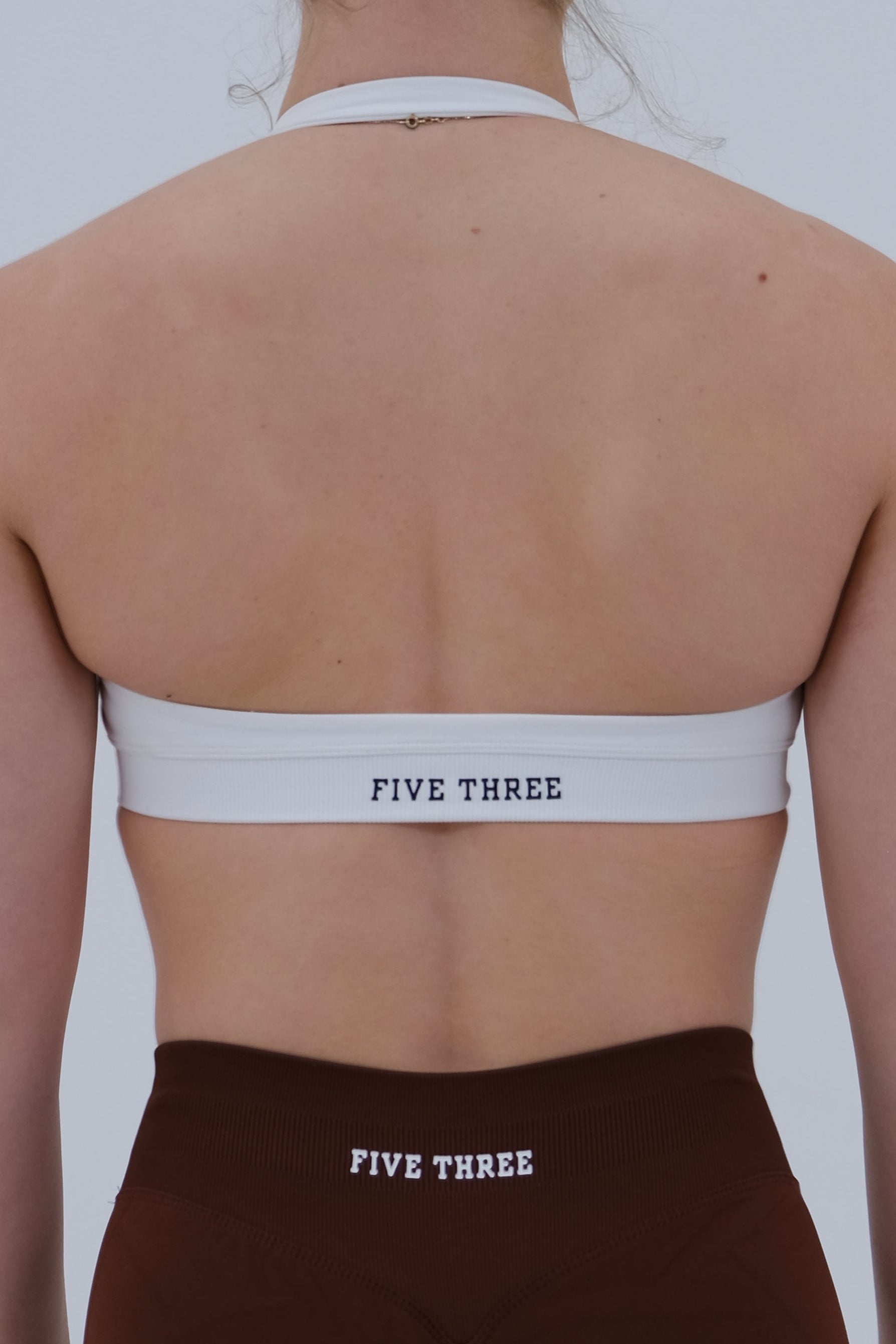 halterneck Sports Bra | White
