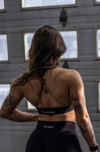 HalterNeck Sports Bra | Black
