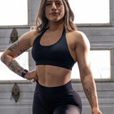 Soutien-gorge de sport dos nu | Noir